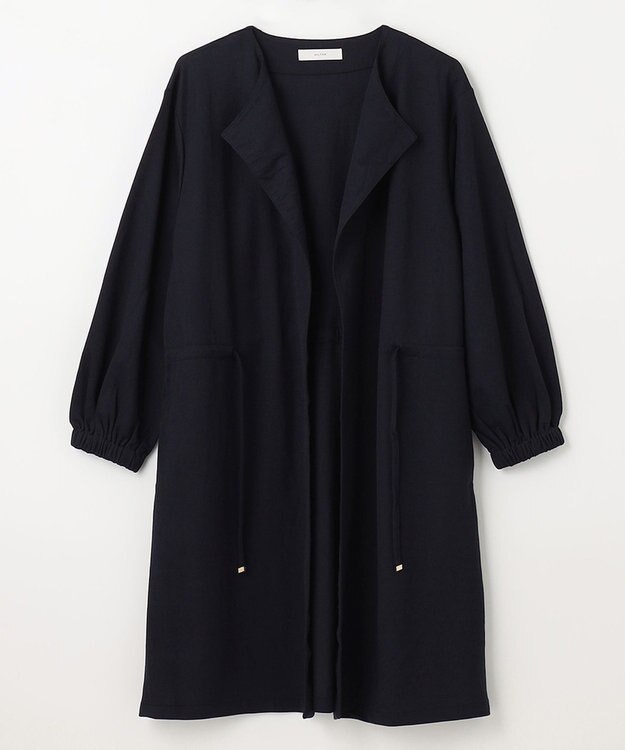 ANY 【UVケア・接触冷感・洗濯機可】ドロストピケ カーディガン ネイビー