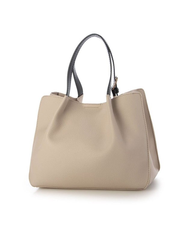 UNBILLION カシュカシュ cachecache / フェイクレザーショルダーバッグ付スクエアトート オーク