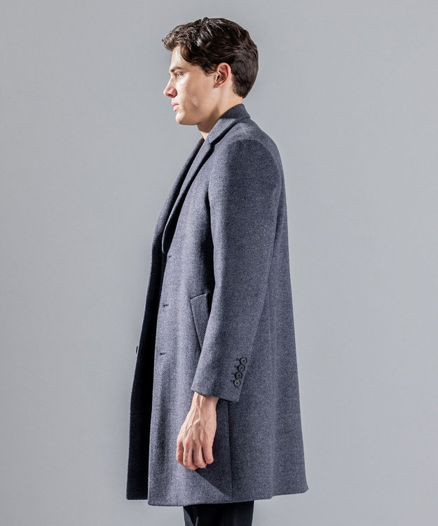 JOSEPH HOMME グロッシーウール　チェスターコート グレー系