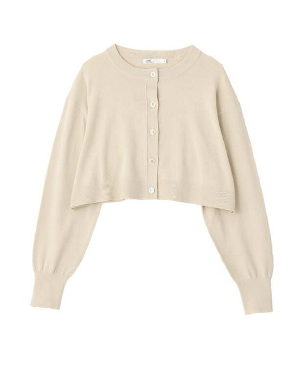 CRAFT STANDARD BOUTIQUE 選べる丈/クルーネックカーディガン Gray Beige