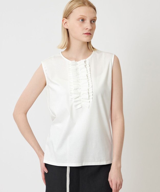 BEIGE， GERBERA / フリルトップス White