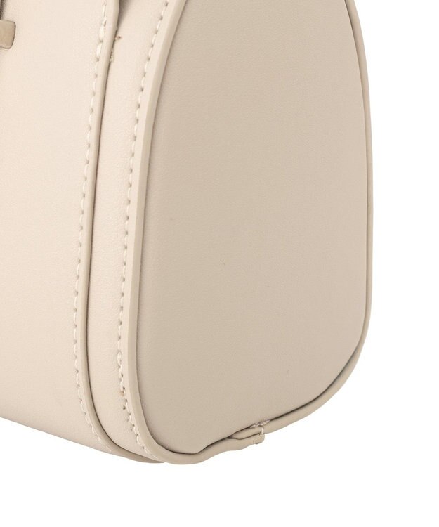 YECCA VECCA フェイクレザーミニボストンバッグ Silver