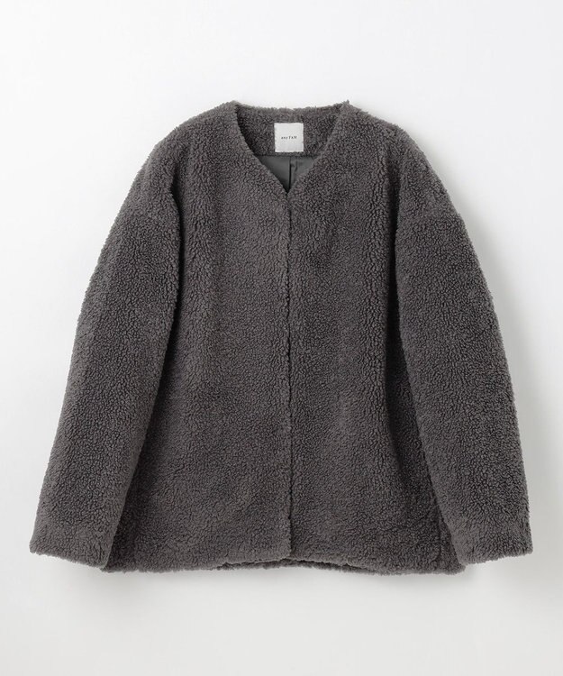 ANY L カールボアブルゾン グレー