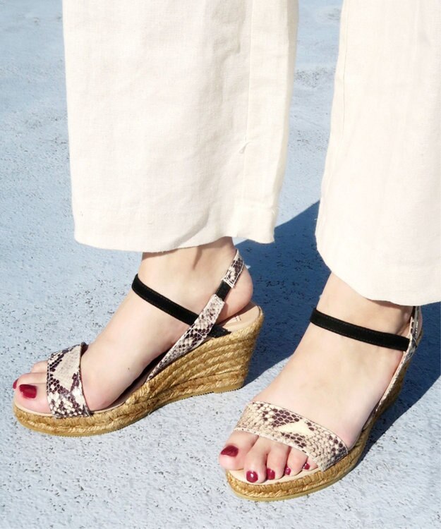 gaimo 【GAIMO/ガイモ】バイカラーヒールサンダル/GAEL-RS パイソン