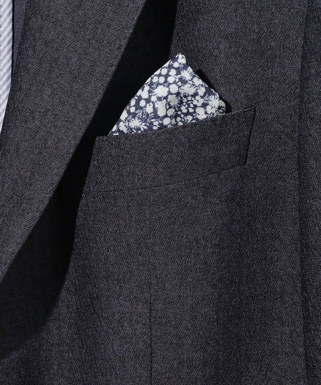 JOSEPH ABBOUD 【キングサイズ・洗える/速乾/防しわ/軽量/ストレッチ/JAPANファブリック】コンフォータブルレース ジャケット ネイビー系