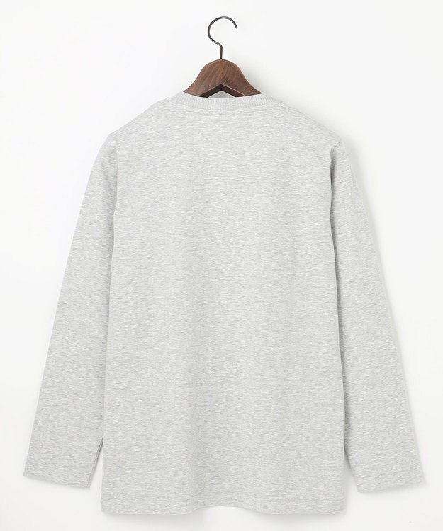 JOSEPH ABBOUD 【キングサイズ・ビジカジ】ストライプリンクス VネックＴシャツ ライトグレー系