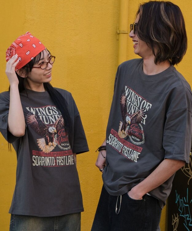 WEGO 【ユニセックス着用ITEM/SMLサイズ展開】ヴィンテージライクグラフィックT（SS） 柄1