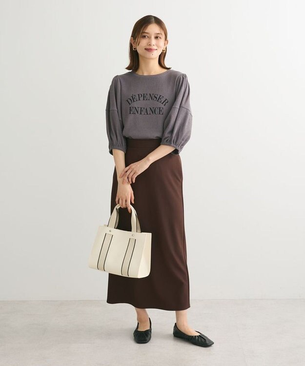 Green Parks らくスレ　Ｉラインスカート Dark Brown