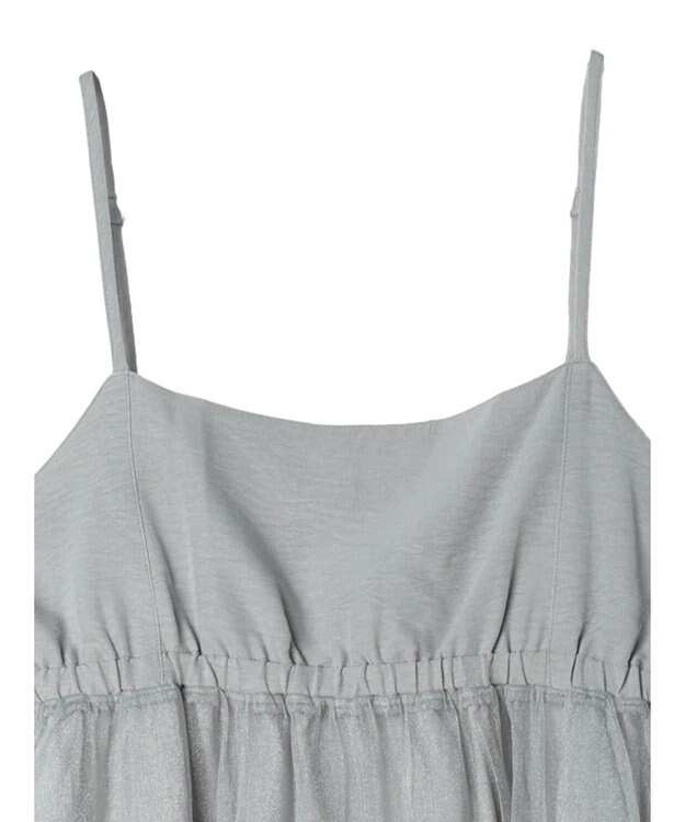 Green Parks ２ＷＡＹラメチュールキャミワンピース Gray