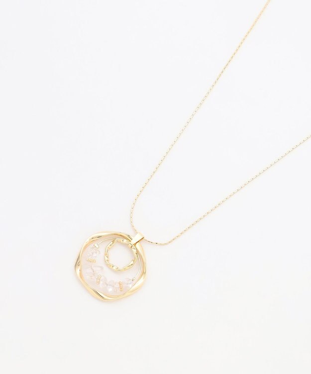 J.PRESS LADIES ３連リングネックレス ゴールド系