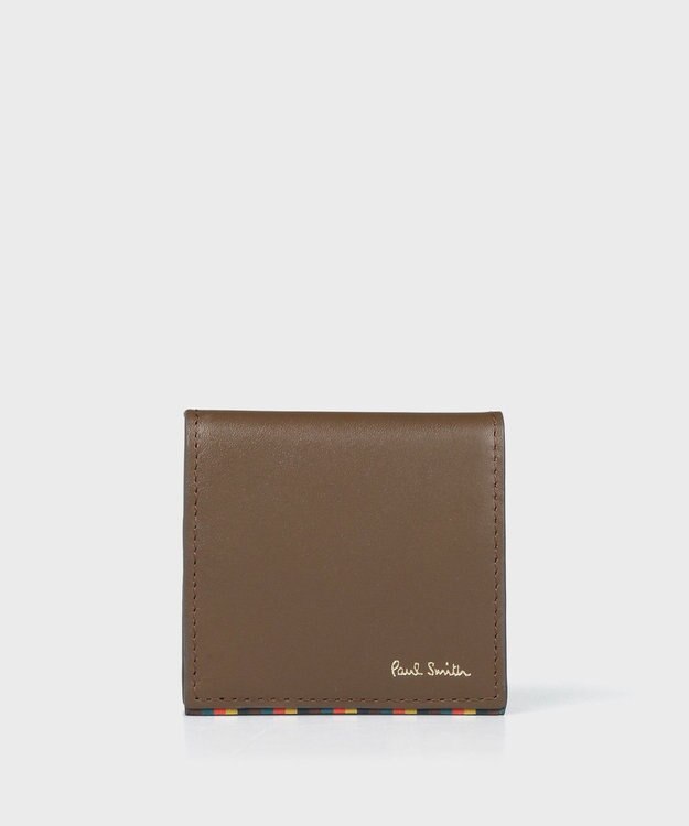Paul Smith ブライトストライプトリム コインケース ブラウン