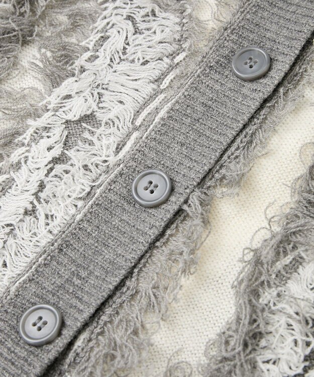 Green Parks ・ＥＬＥＮＣＡＲＥ　ＤＵＥ　フリンジジャカードカーテ Gray