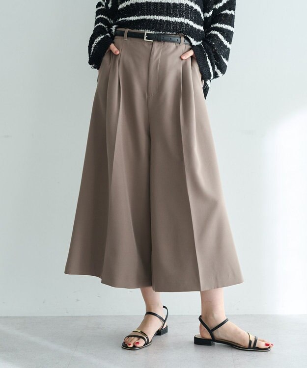 YECCA VECCA ベルトSETクロップド丈パンツ Mocha