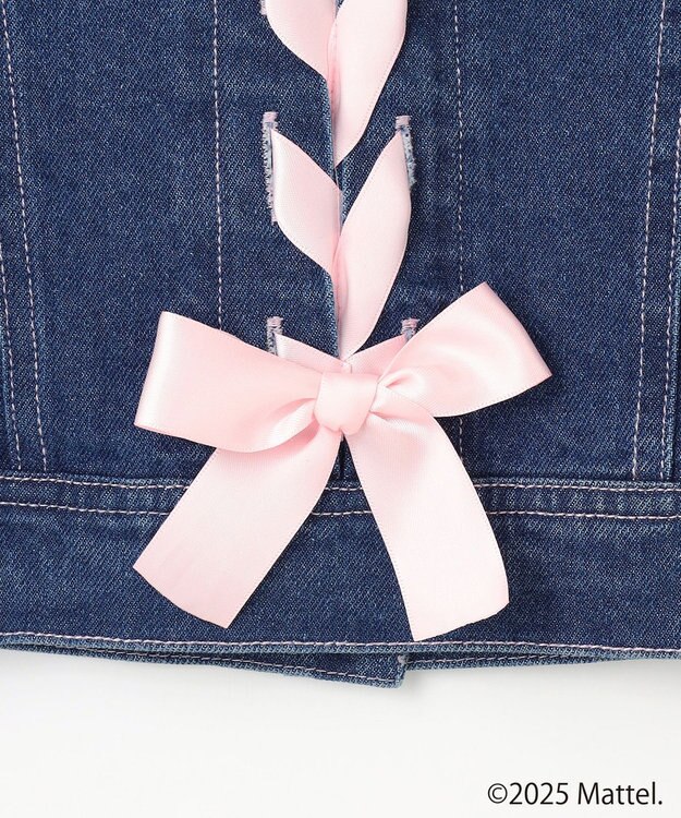 ANY KIDS 【Barbie(TM)】リボン デニムジャケット インディゴ