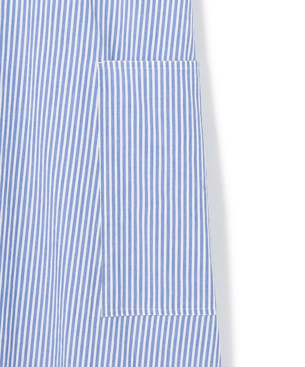 BEIGE， 【WEB限定】GILLES / シャツワンピース Blue Stripe
