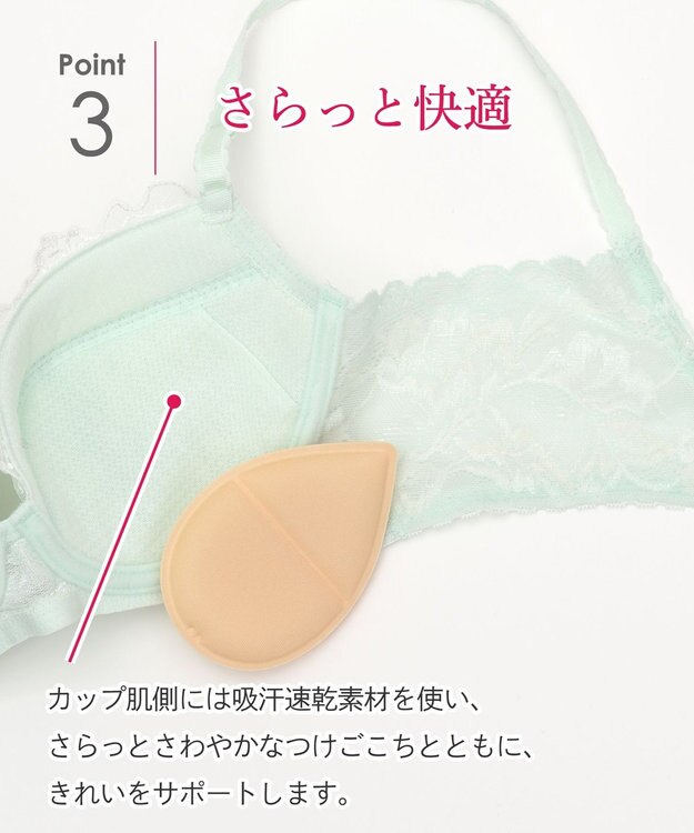 Wing 【後ろ姿きれいブラ】　背中の段差をスムージング　バストの脇流れをブロック　ウイング／ワコール　KB2717 メロン