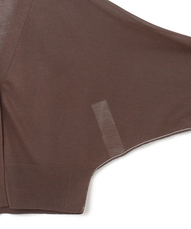BEIGE， 【洗える】MOISE / 2WAYドルマンカーディガン Brown × White