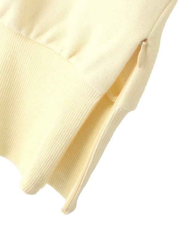 earth music&ecology 裾スリット裏毛プルオーバー Yellow