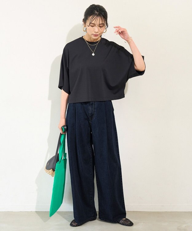 UNFILO L BEAUTY FORM-T ドルマンTシャツ ネイビー