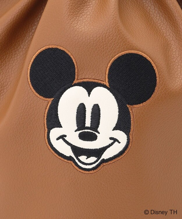ANY 【ディズニー】ミッキーマウス／フェイクレザー巾着バッグ ブラウン