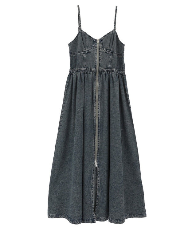 Green Parks ・ＳＵＧＡＲ　ＳＰＯＯＮ　コルセットデニムキャミワンピ Indigo