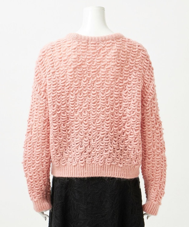 23区 L 【GOLD LABEL】スラブネット ニット ピンク系