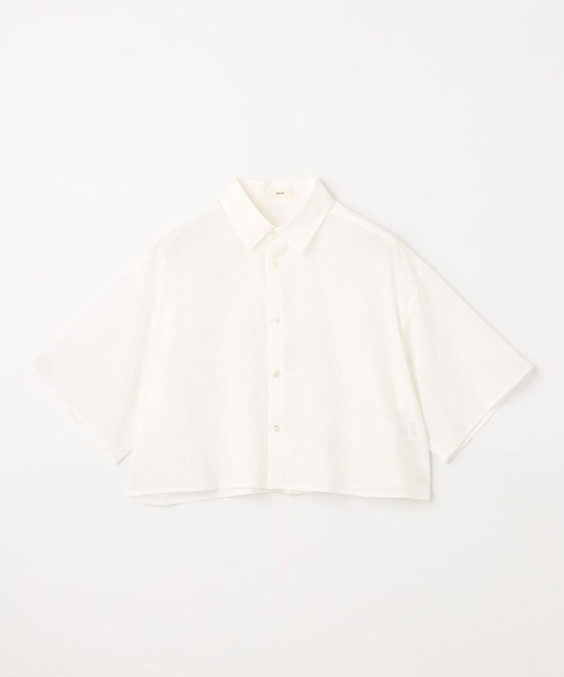 NAVE 【Nave 　洗える】シアークロップド シャツ ホワイト系