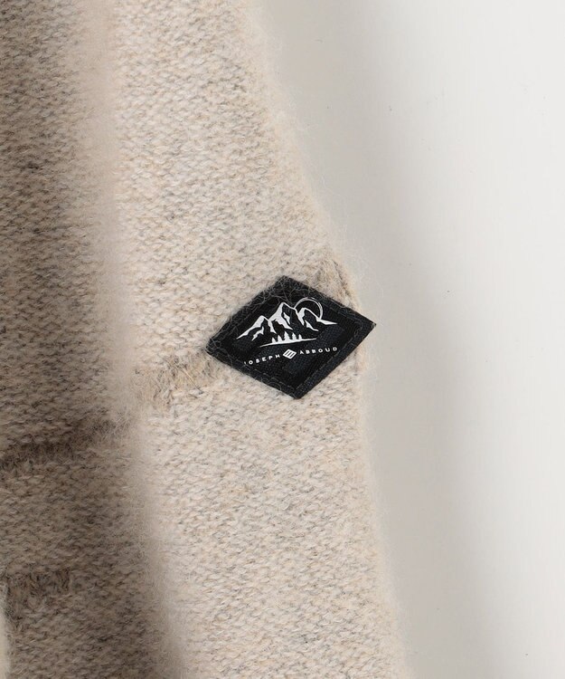 JOSEPH ABBOUD MOUNTAIN 【イタリア糸使用/軽量】ブークレーカモフラージュ  ニット ブルゾン ホワイト系9