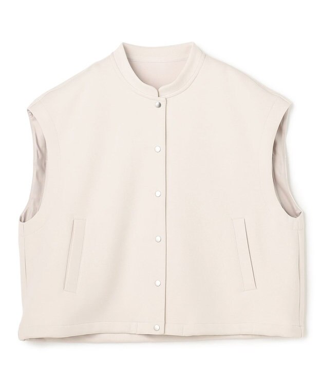 UNFILO BEAUTY FORM JERSEY スリーブレス ブルゾン グレージュ