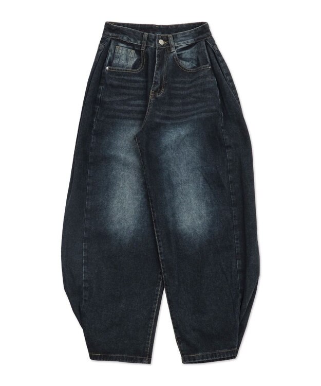 WEGO ブラストワイドデニム デニム濃色