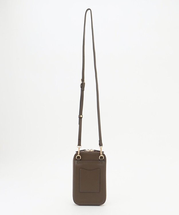 LA BAGAGERIE レザーステッチ　マルチポシェット グレージュ