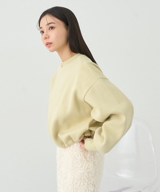 earth music&ecology ドロストヘムスウェット Yellow