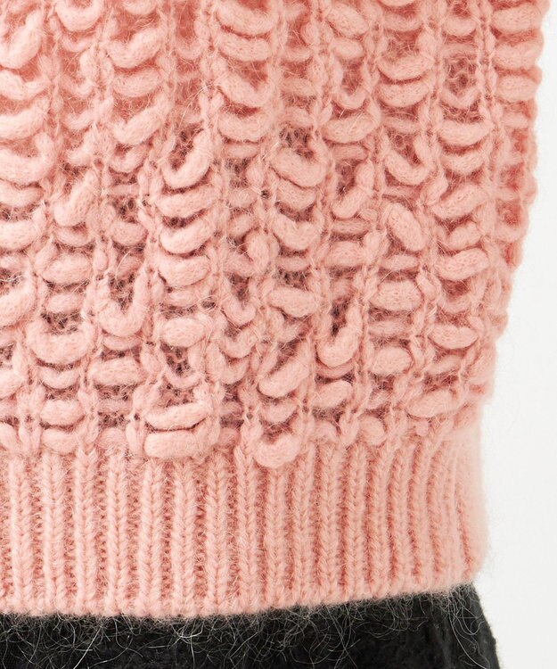 23区 L 【GOLD LABEL】スラブネット ニット ピンク系