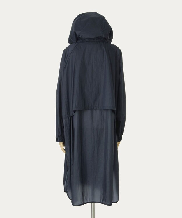 MOONBAT POLO RALPH LAUREN(ポロ ラルフローレン) ポロポニー レインコート ライトウェイト レインポンチョ  無地 フード 収納袋 レディース ネイビーブルー