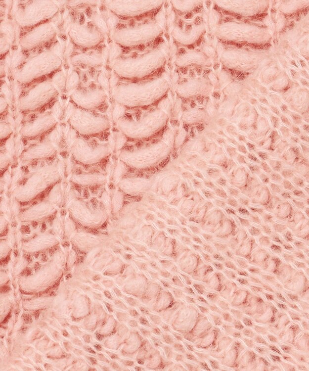 23区 L 【GOLD LABEL】スラブネット ニット ピンク系