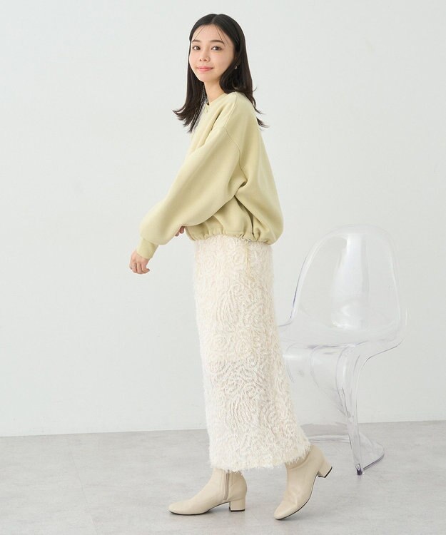 earth music&ecology ドロストヘムスウェット Yellow