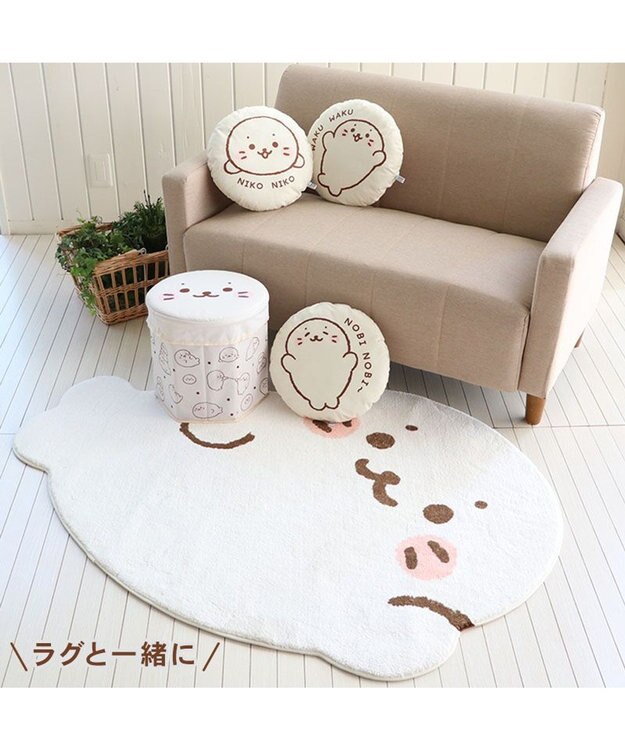 Mother garden しろたん つみつみ 収納クッション 簡易組立式 2Way -