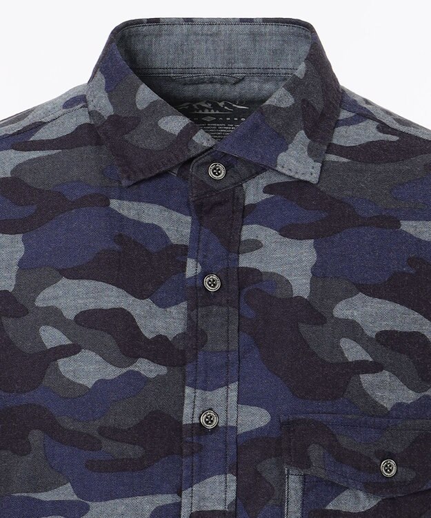 JOSEPH ABBOUD MOUNTAIN 【UNISEX】JOEコットンカモフラージュ シャツ ネイビー系7