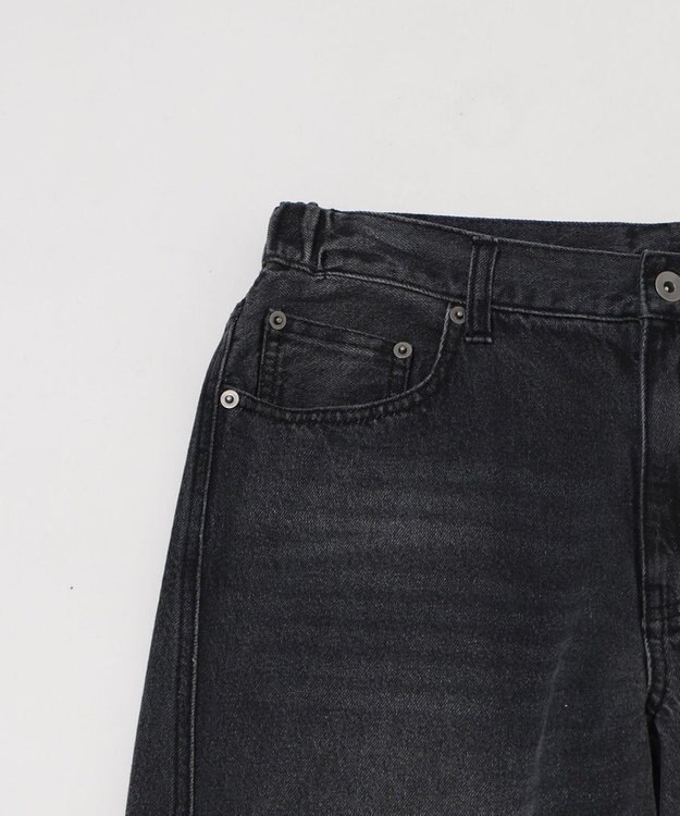 WEGO 【ウエスト調整可/SMLサイズ展開】ローライズカバーフィットフレアデニムパンツ デニムブラックソノタ
