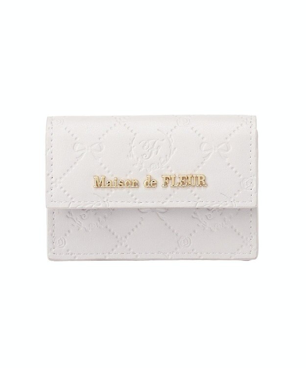 Maison de FLEUR モノグラムカードケース Grayish Blue