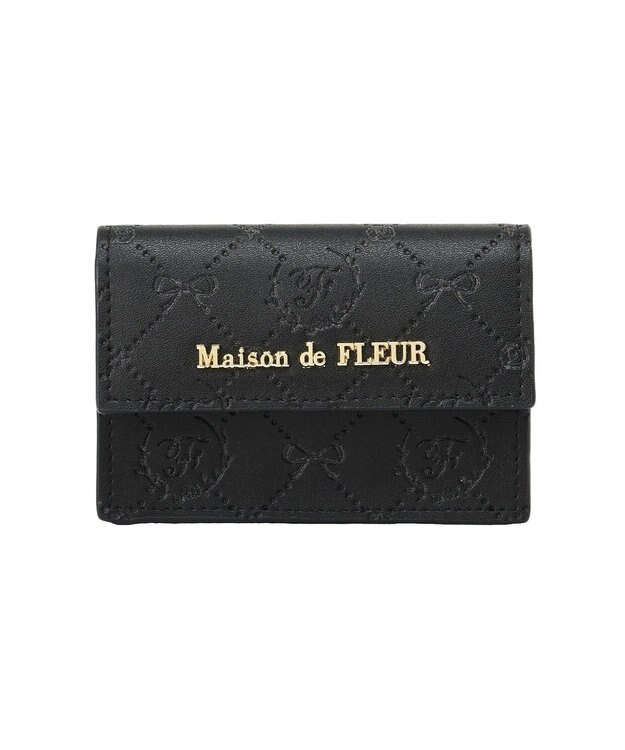 Maison de FLEUR モノグラムカードケース Black