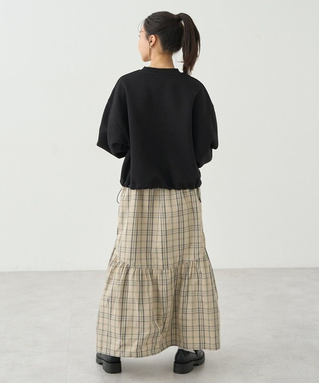 earth music&ecology ドロストヘムスウェット Black