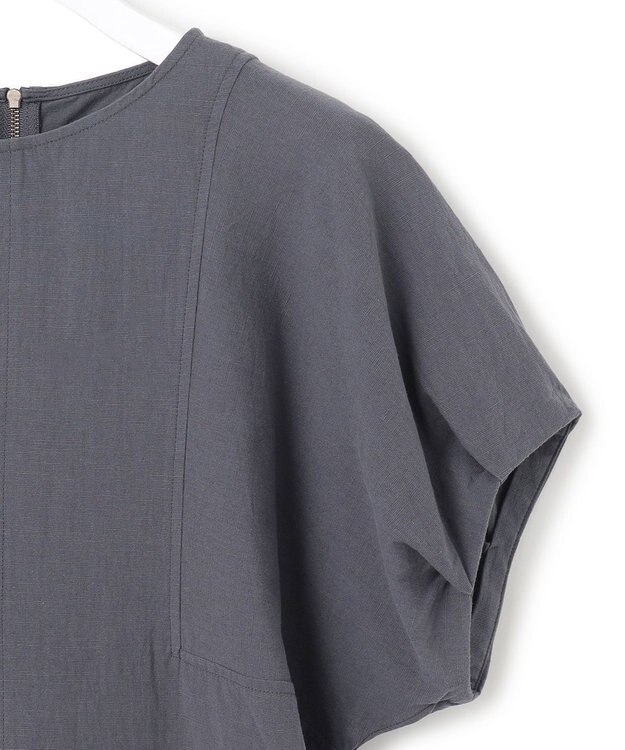 J.PRESS YORK STREET 【WOMEN】ワンウォッシュ リネンコットン ワンピース グレー系