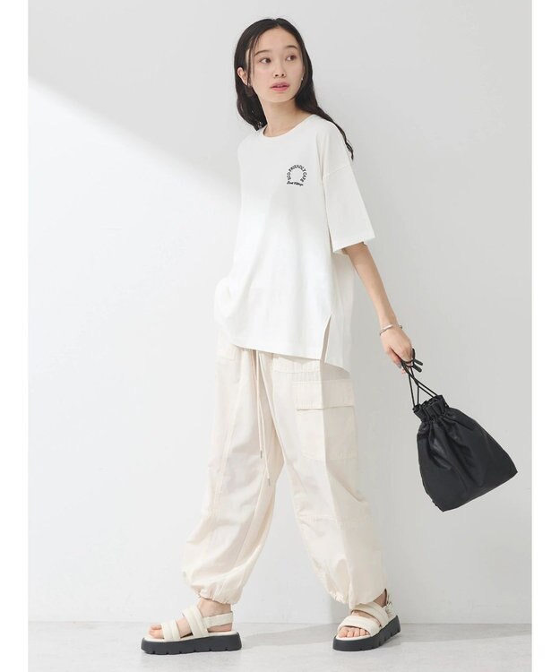 earth music&ecology Ｓｕｇａｒ　スリットＴ Off White