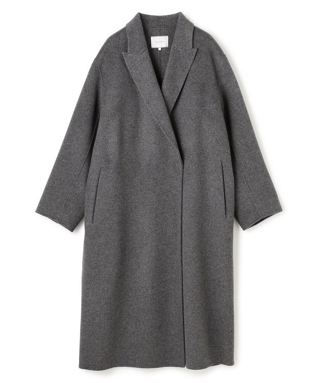 BEIGE， ZION / ウールロングチェスターコート Charcoal