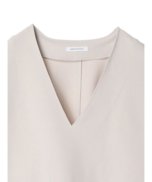AMERICAN HOLIC クレープジョーゼットＶネックベスト Light Gray