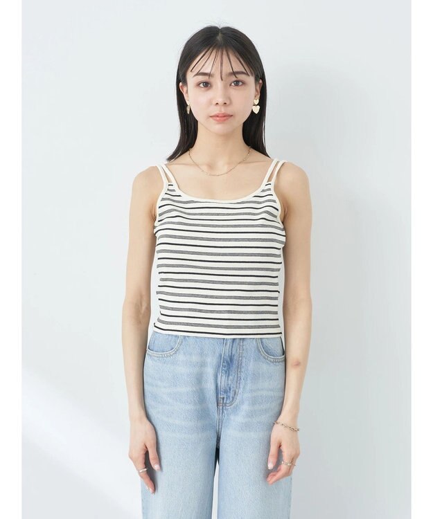 earth music&ecology クロップドキャミソール Off White