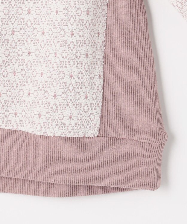 組曲 KIDS 【110-140㎝】 フロストフラワージャガード トレーナー ラベンダー