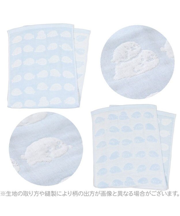 Mother garden しろたん いっぱい柄 6重ガーゼ フェイスタオル フェイスタオル