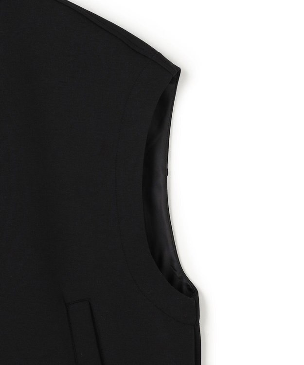 UNFILO BEAUTY FORM JERSEY スリーブレス ブルゾン ブラック